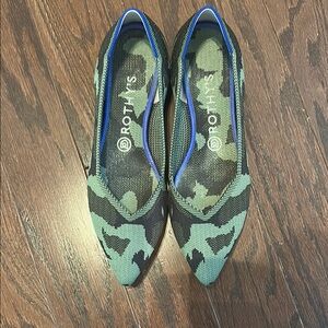 Rothy's Camouflage Flats - Green and Black